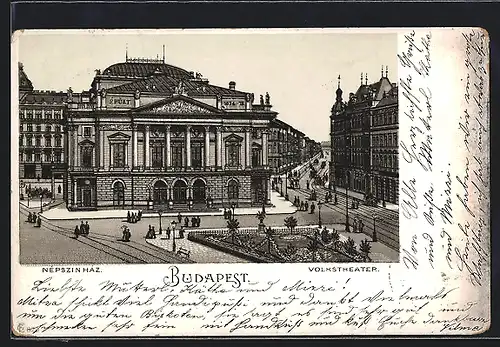 Lithographie Budapest, Volkstheater