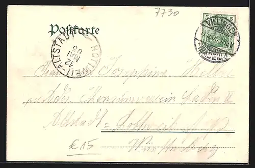 AK Villingen, Partie in Oberer Strasse