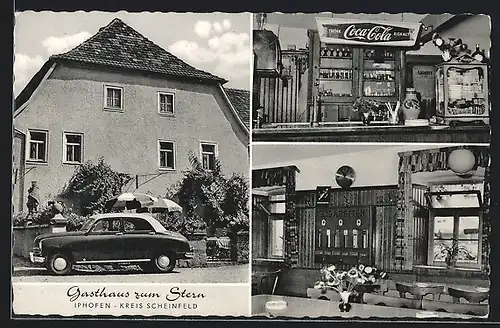 AK Iphofen /Kreis Scheinfeld, Gasthaus zum Stern, Innenansichten