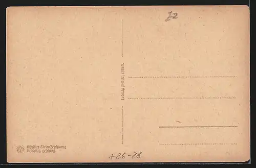 Steindruck-AK Lübeck, Dom und Museum