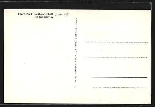 AK Bongsiel, Thamsen`s Gastwirtschaft Bongsiel, Ortsansichten