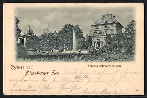 AK Allmannshausen /Starnberger See, Schloss Allmannshausen