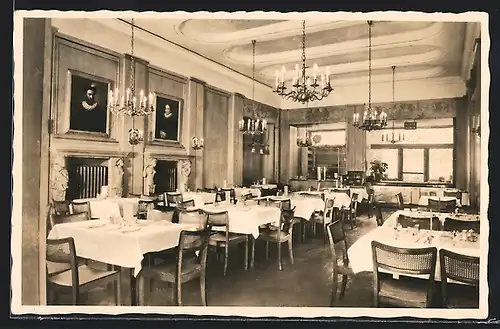 AK Heidelberg, Hotel und Restaurant zum Ritter St. Georg, Hauptstr. 178, Hauptrestaurant, Innenansicht