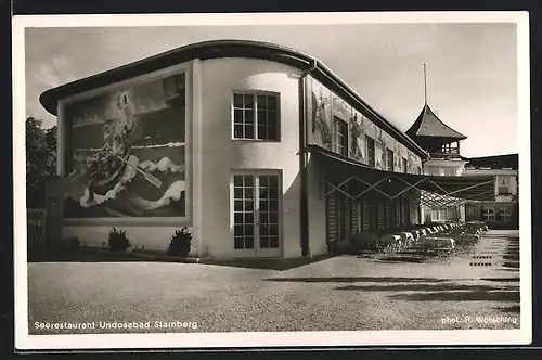 AK Starnberg i. Oberbayern, Seegaststätte Undosabad mit Terrassen