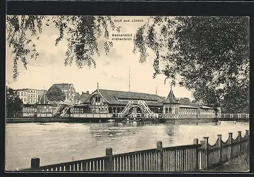 AK Lübeck, Badeanstalt Krähenteich