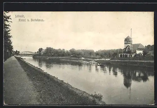 AK Lübeck, Kanal u. Bootshaus