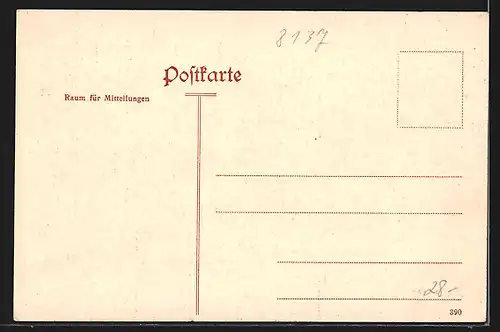 AK Aufkirchen, Teilansicht mit Kirche