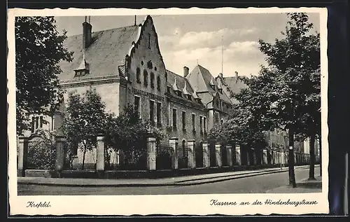 AK Krefeld, Kaserne an der Hindenburgstrasse