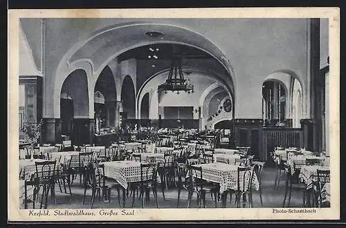 AK Krefeld, Gasthaus Stadtwaldhaus, Grosser Saal