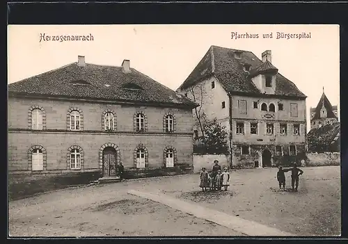 AK Herzogenaurach, Pfarrhaus und Brügerspital