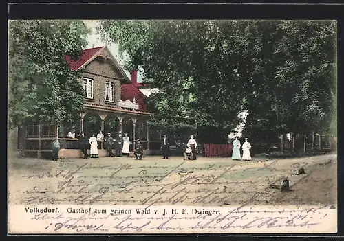 AK Hamburg-Volksdorf, Gasthof Zum grünen Wald