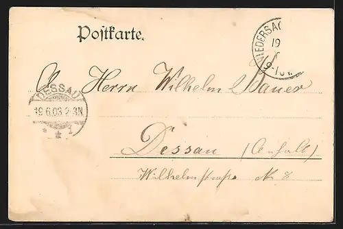 AK Niedersachswerfen, Kolonialwaren-Geschäft v. F. Hesse, Strassenpartie mit Kirche, Teilansicht