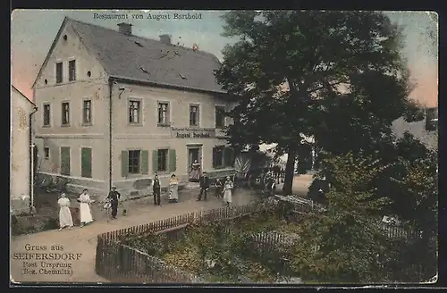 AK Ursprung /Bez. Chemnitz-Seifersdorf, Restaurant von August Barthold