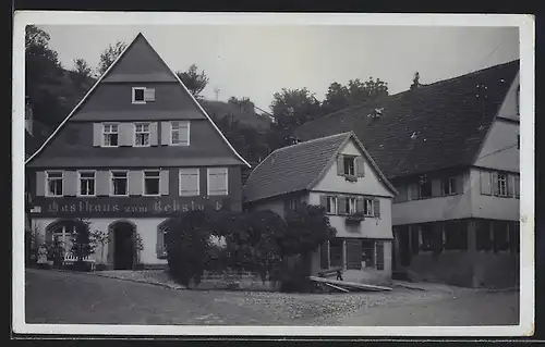 Foto-AK Alpirsbach, Gasthaus zum Rebstock, Oberer Marktplatz