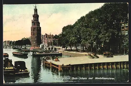 AK Amsterdam, Oude-Schans met Montelbaanstoren