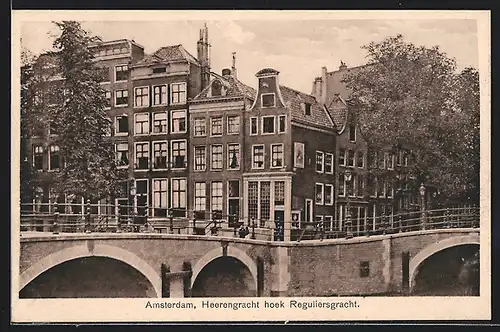 AK Amsterdam, Heerengracht hoek Reguliersgracht