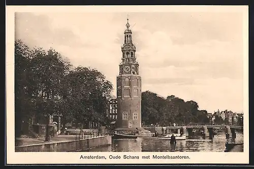 AK Amsterdam, Oude Schans met Montelbaantoren