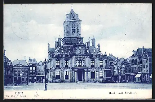 AK Delft, Markt met Stadthuis