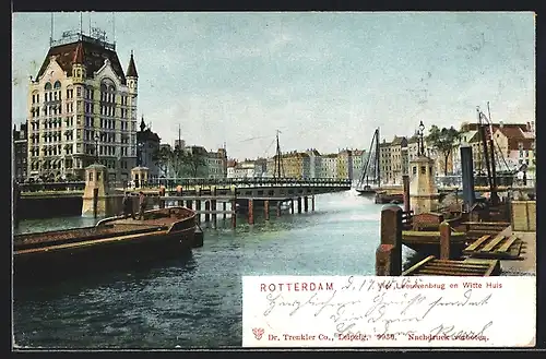 AK Rotterdam, Vier, Leeuwenbrug en Witte Huis