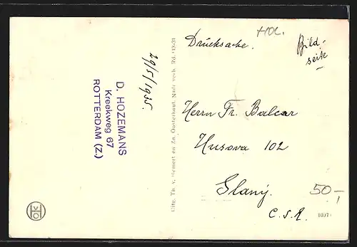 AK Rotterdam, Spaansche Kade met Hotel Weimar