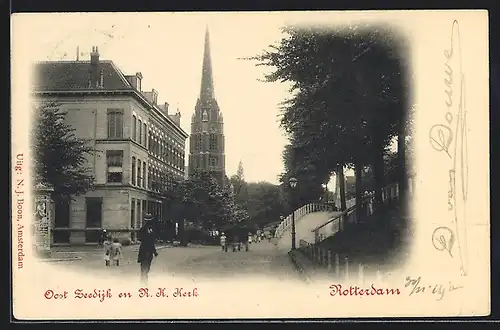 AK Rotterdam, Oost Zeedijk en R. K. Kerk