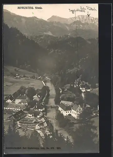 AK Mürzsteg, Totale aus der Vogelschau