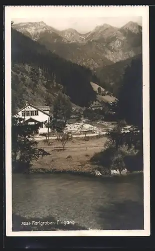 AK Neuberg an der Mürz, Karlgraben, Eingang zum Ort