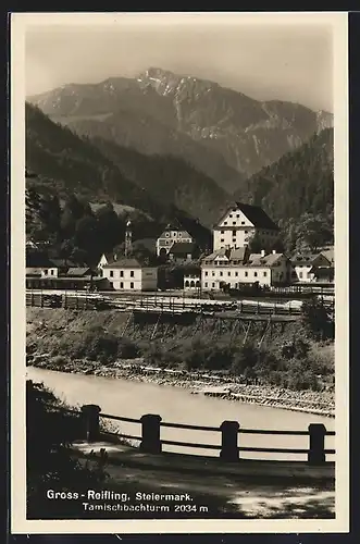 AK Gross-Reifling, Ortsansicht mit Tamischbachturm