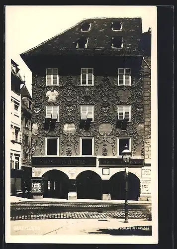 AK Graz, Luegg, Geschäft mit Ansichtskarten-Zentrale