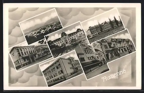 AK Humenné, Gebäudeansicht, Schloss, Strassenpartie