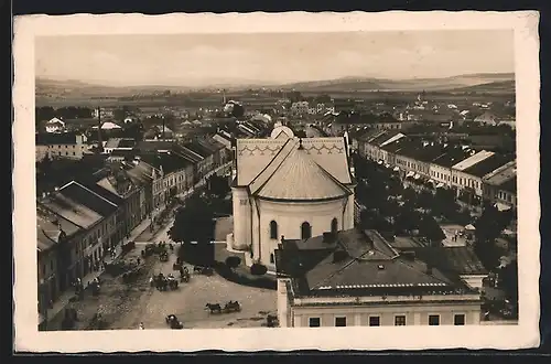 AK Spisská Nová Ves, Strassenpartie mit Kirche