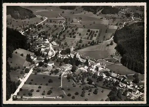 AK Dussnang /Thg., Teilansicht mit Kirche, Fliegeraufnahme