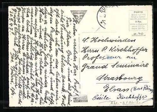 AK Dussnang /Thg., Teilansicht mit Kirche, Fliegeraufnahme