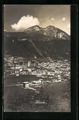 AK Davos, Teilansicht mit Kirche