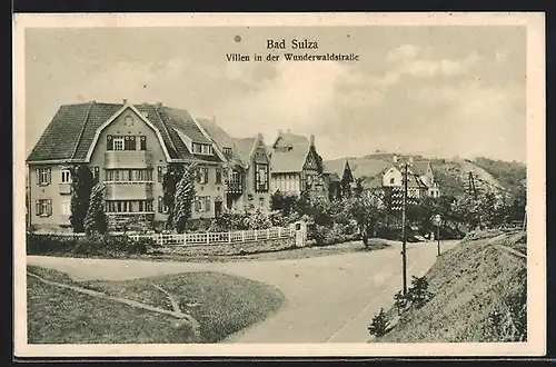 AK Bad Sulza, Villen in der Wunderwaldstrasse