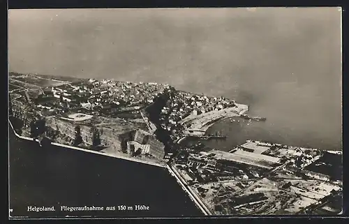 AK Helgoland, Teilansicht, Fliegeraufnahme