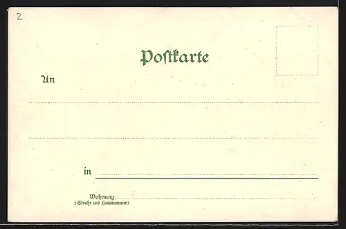 Lithographie Tabarz, Totalansicht, Kurhaus