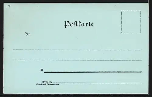 Lithographie Würzburg, Stadtanblick