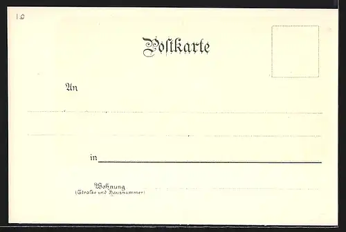 Lithographie Würzburg, Blick zum Käpelle