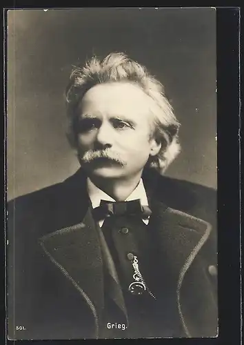 AK Portrait von Edvard Grieg, Pianist