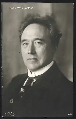 AK Portrait von Felix Weingartner, Komponist