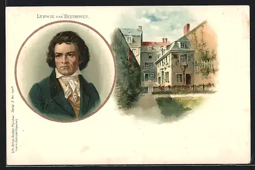 AK Porträt Ludwig van Beethoven, Gebäudeansicht