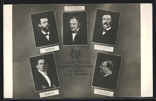 AK Felix Gruber jun., Chormeister seit 1906, 75 jähriges Gründungsfest von ihrem Chormeister