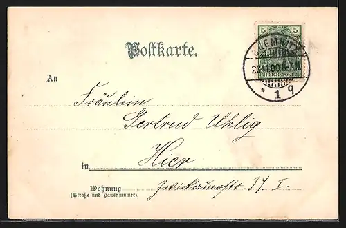 Lithographie Richard Wagner, Wohnhaus