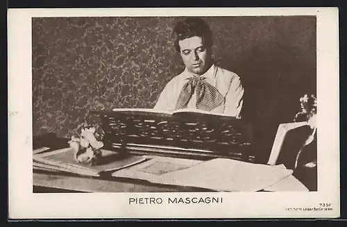 AK Pietro Mascagni am Klavier