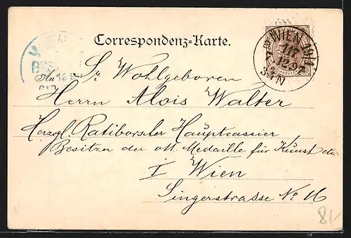 AK Portrait von Karl Komzák mit Zwicker