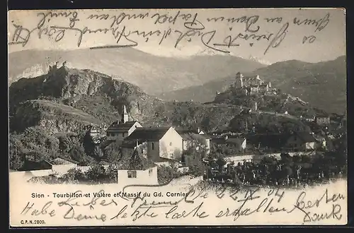 AK Sion, Tourbillon et Valère et Massif du Gd. Cornier