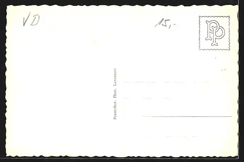 AK Vulliens, Panorama et les Alpes vus d`avion