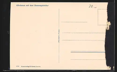 AK Göschenen, Teilansicht mit dem Dammagletscher