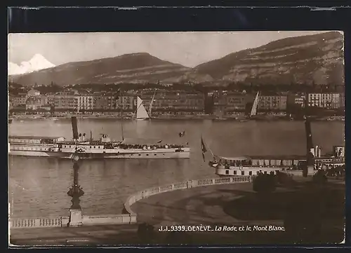 AK Genève, La Rade et le Mont Blanc